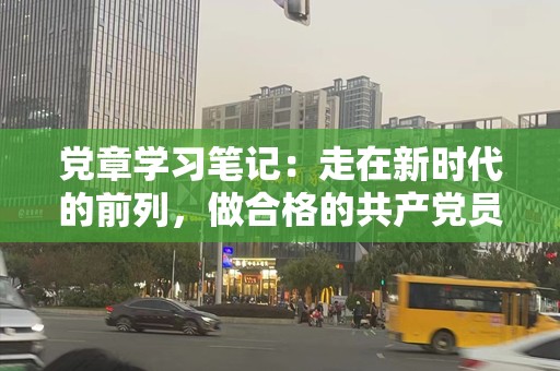 ***学习笔记：走在新时代的前列，做合格的共产党员