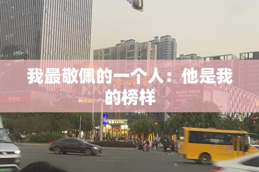 我最敬佩的一个人：他是我的榜样
