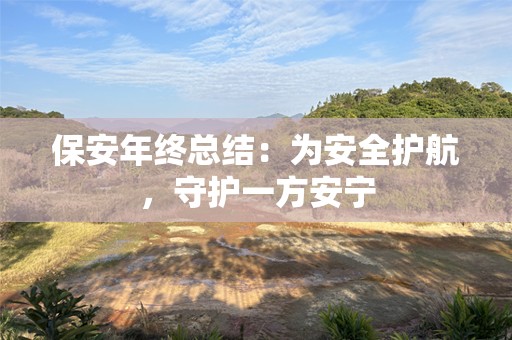保安年终总结：为安全护航，守护一方安宁
