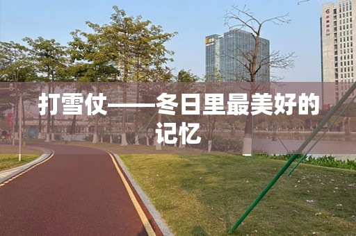 打雪仗——冬日里最美好的记忆
