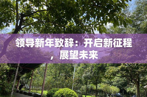 领导新年致辞：开启新征程，展望未来