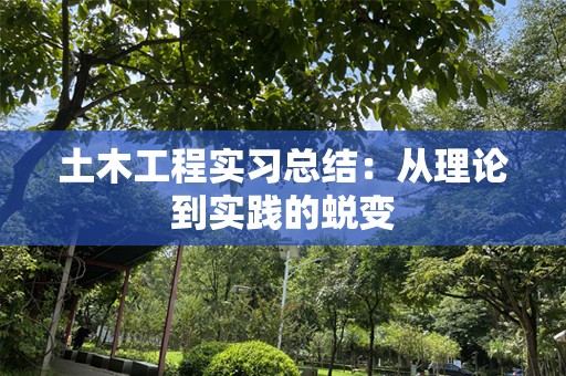 土木工程实习总结：从理论到实践的蜕变