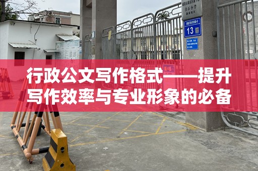 行政公文写作格式——提升写作效率与专业形象的必备技能