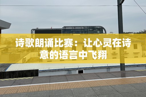 诗歌朗诵比赛：让心灵在诗意的语言中飞翔