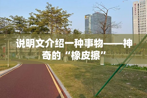 说明文介绍一种事物——神奇的“橡皮擦”