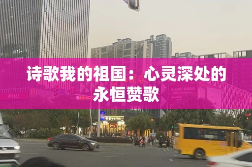 诗歌我的祖国：心灵深处的永恒赞歌