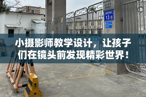小摄影师教学设计，让孩子们在镜头前发现精彩世界！