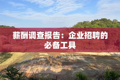 薪酬调查报告：企业招聘的必备工具