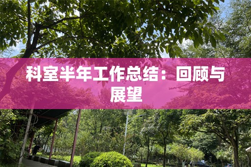 科室半年工作总结：回顾与展望