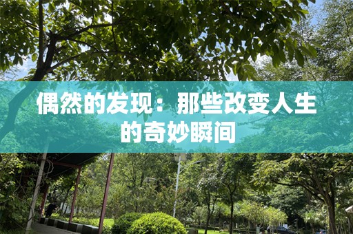 偶然的发现：那些改变人生的奇妙瞬间