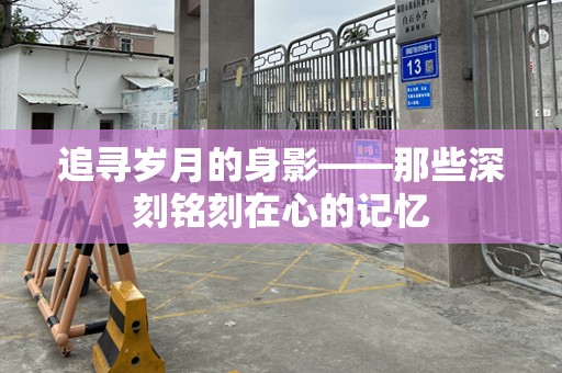 追寻岁月的身影——那些深刻铭刻在心的记忆