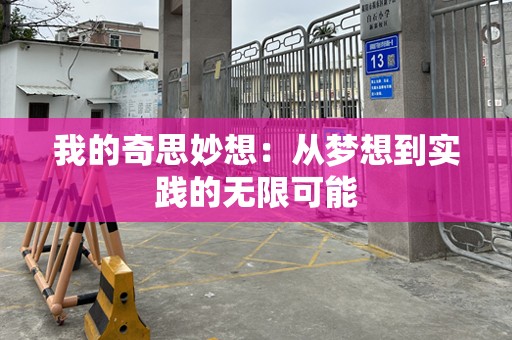 我的奇思妙想：从梦想到实践的无限可能