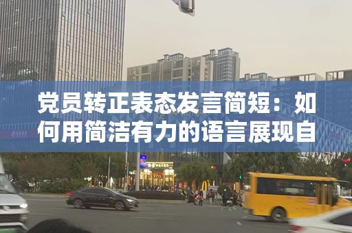 党员转正表态发言简短：如何用简洁有力的语言展现自己的党性修养
