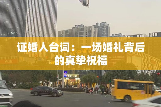 证婚人台词：一场婚礼背后的真挚祝福