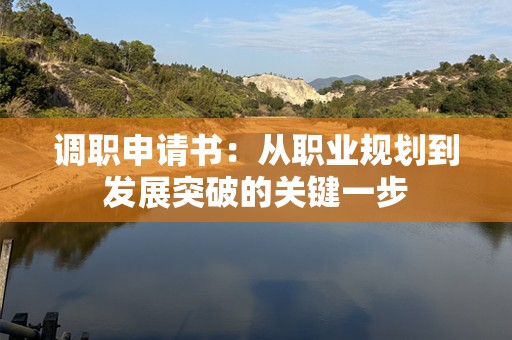 调职申请书：从职业规划到发展突破的关键一步