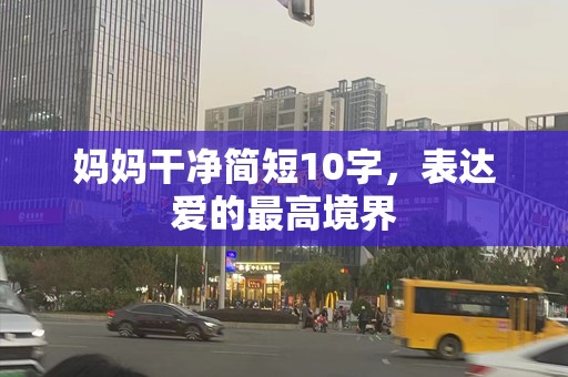 妈妈干净简短10字，表达爱的最高境界