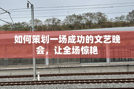 如何策划一场成功的文艺晚会，让全场惊艳
