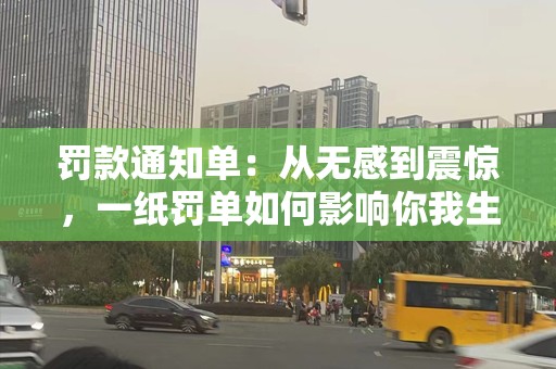 罚款通知单：从无感到震惊，一纸罚单如何影响你我生活