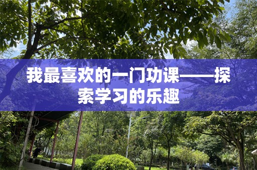 我最喜欢的一门功课——探索学习的乐趣