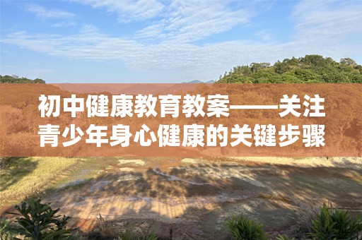 初中健康教育教案——关注青少年身心健康的关键步骤