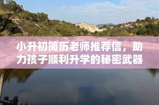 小升初简历老师推荐信，助力孩子顺利升学的秘密武器