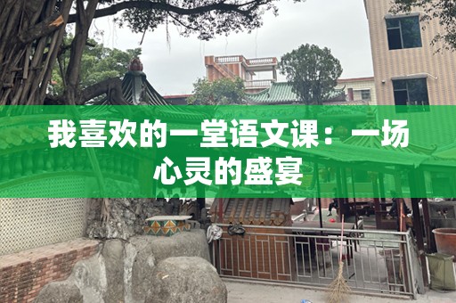 我喜欢的一堂语文课：一场心灵的盛宴