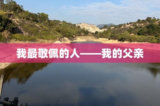 我最敬佩的人——我的父亲