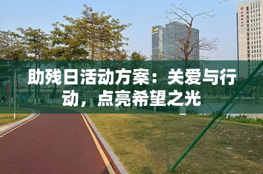 助残日活动方案：关爱与行动，点亮希望之光