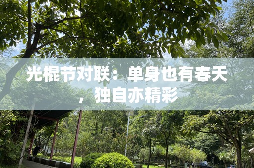 光棍节对联：单身也有春天，独自亦精彩