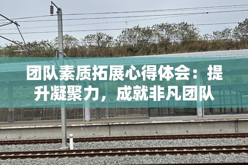 团队素质拓展心得体会：提升凝聚力，成就非凡团队