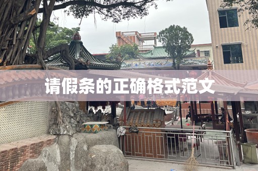 请假条的正确格式范文