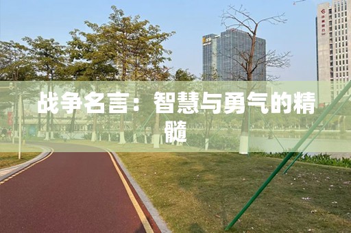 战争名言：智慧与勇气的精髓