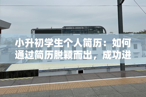 小升初学生个人简历：如何通过简历脱颖而出，成功进入理想学校