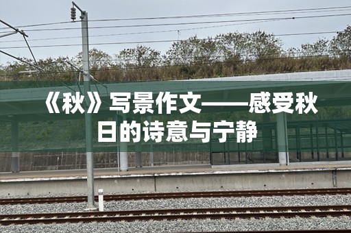 《秋》写景作文——感受秋日的诗意与宁静