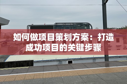 如何做项目策划方案：打造成功项目的关键步骤