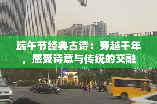 端午节经典古诗：穿越千年，感受诗意与传统的交融