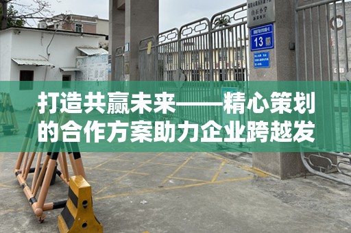 打造共赢未来——精心策划的合作方案助力企业跨越发展