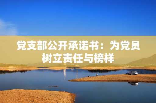 党支部公开承诺书：为党员树立责任与榜样