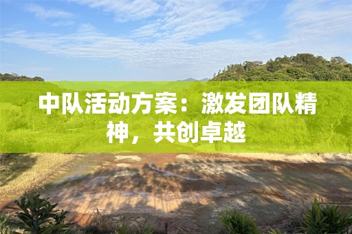 中队活动方案：激发团队精神，共创卓越