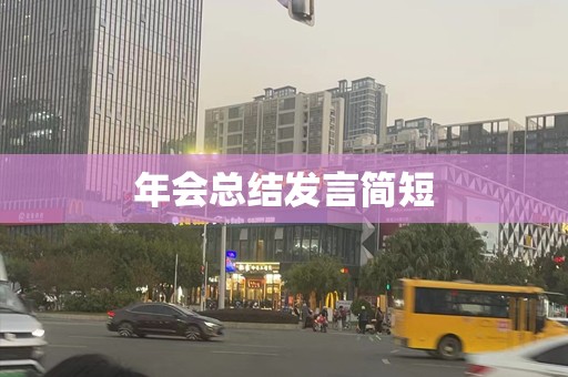 年会总结发言简短