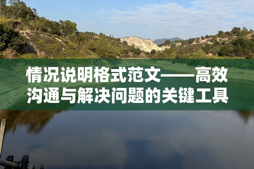 情况说明格式范文——高效沟通与解决问题的关键工具