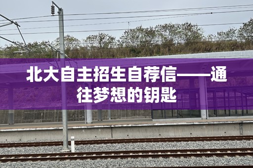 北大自主招生自荐信——通往梦想的钥匙
