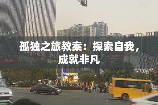 孤独之旅教案：探索自我，成就非凡