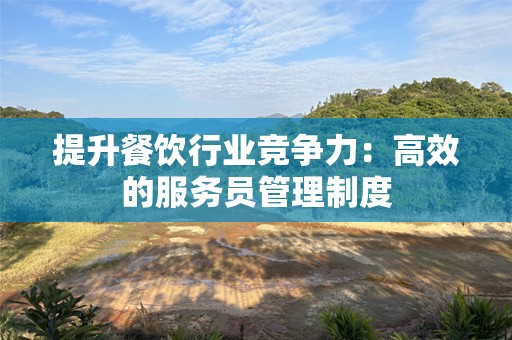 提升餐饮行业竞争力：高效的服务员管理制度
