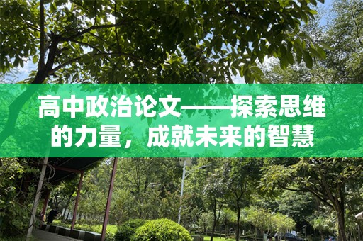 高中政治论文——探索思维的力量，成就未来的智慧