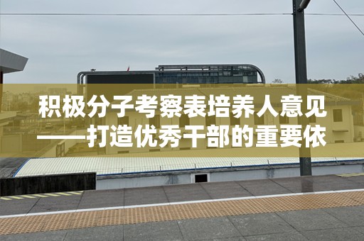 积极分子考察表培养人意见——打造优秀干部的重要依据