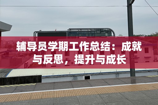 辅导员学期工作总结：成就与反思，提升与成长